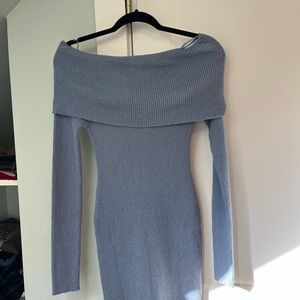 Klesis off the shoulder minidress — pale blue (would fit M or L)